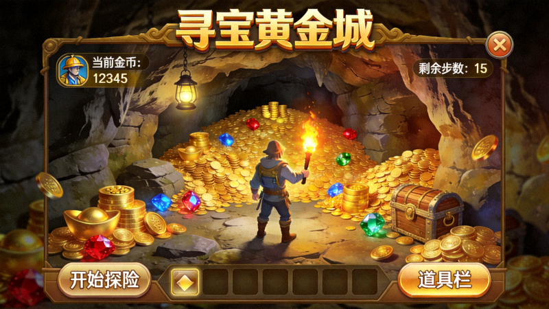 PG热门游戏《寻宝黄金城》游戏界面截图 - 充满金币与宝藏的探险主题